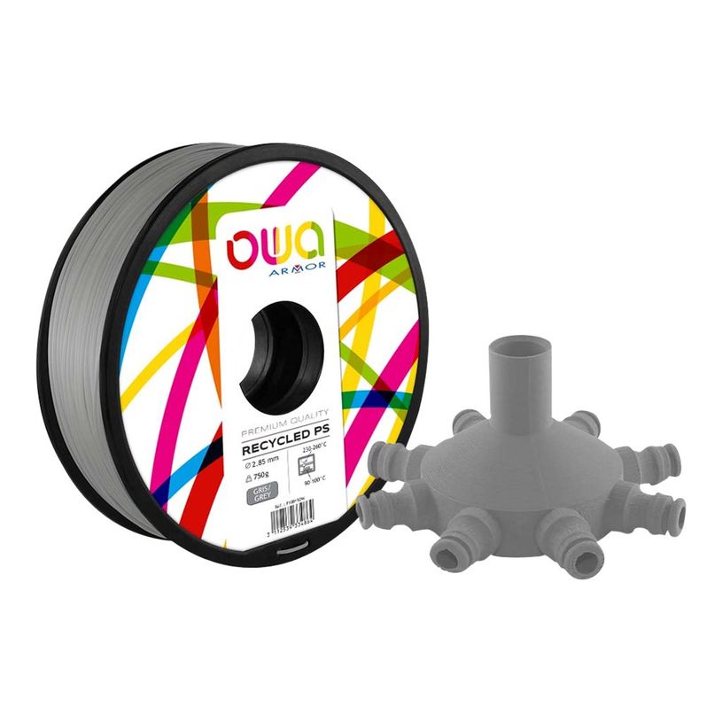 3112539334864-OWA - Filament 3D PS - gris - Ø 285 mm - 750g-P_79417388_1-0