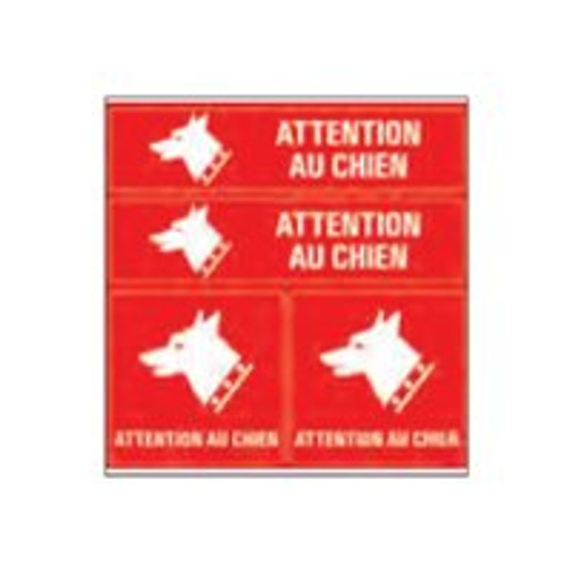 8711234376596-Pickup - Pictogramme - Attention au chien - 4 autocollants 150 x 150 mm-P_79417835_1-0