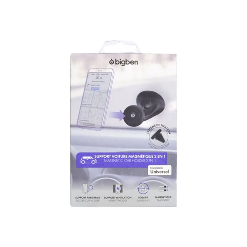 3571211312482-BigBen Connected - Support Smartphone pour voiture - magnétique - noir-P_79418589_1-1