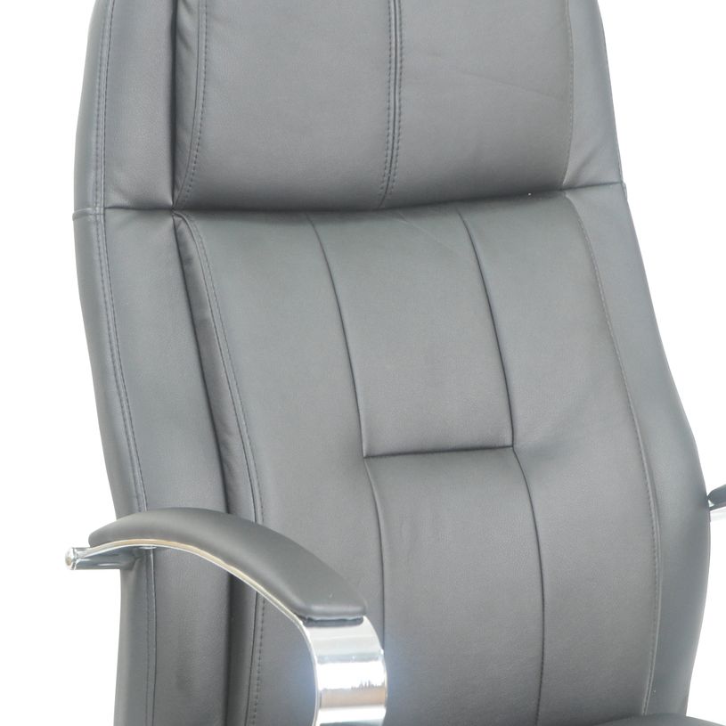 0000794196118-Fauteuil de bureau CHROMO - accoudoirs fixes - appui-tête intégré - noir-P_79419611_5-3