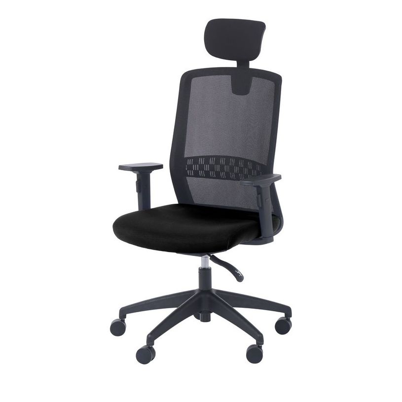 3760185028615-Fauteuil de bureau SCOTT - accoudoirs réglables - appuie-tête réglable - noir-P_79419682_2-1