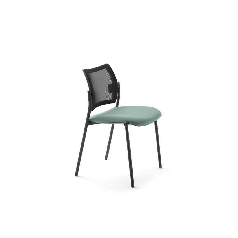 3660916038800-Chaise FRESH - dossier resille noir et assise gris-P_79419735_1-0