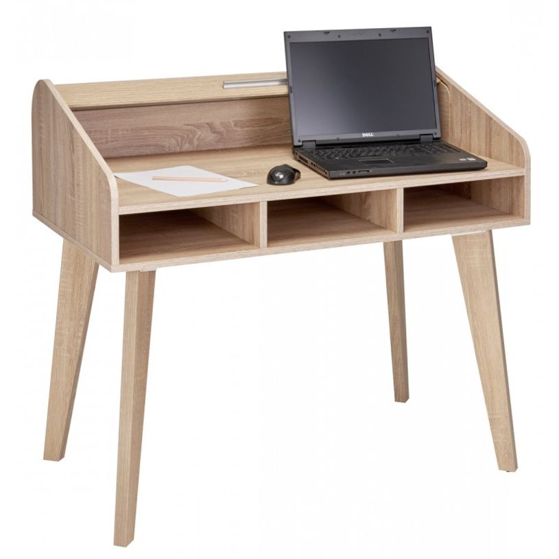 3253310153042-Bureau Cylindre Vintage - Pieds Chêne - 3 Niches - Rideau blanc-P_79419764_2-1