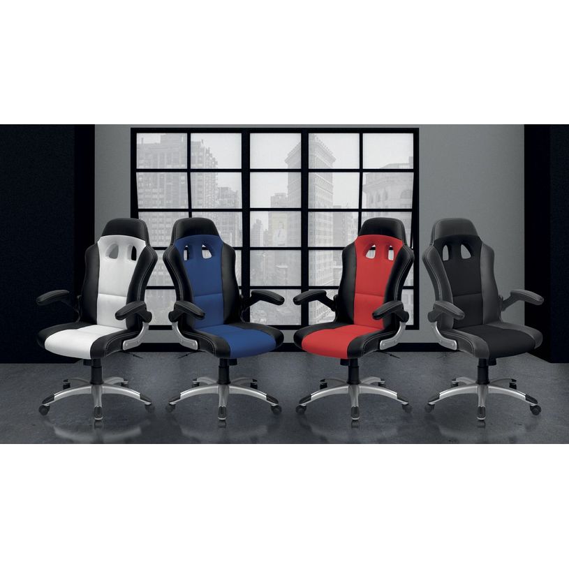 3700339879922-Fauteuil gamer RACER - accoudoirs rabattables - noir et rouge-P_79419890_3-2