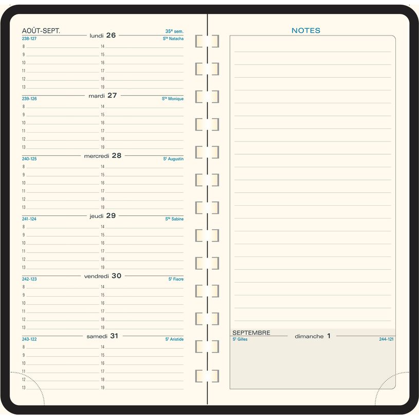 3660942058407-Agenda de poche spiralé Cordoba Espace 17S - 1 semaine sur 1 page + page de notes - 9 x 17,5 cm - disponible dans diff-P_79420100_5-3