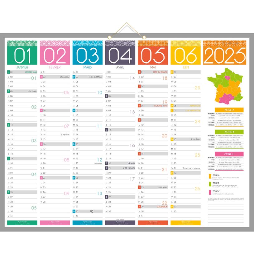 3592930026818-Calendrier bancaire année civile BOUCHUT "Tendance" 43 x 55 cm 70 %-P_79420125_1-0