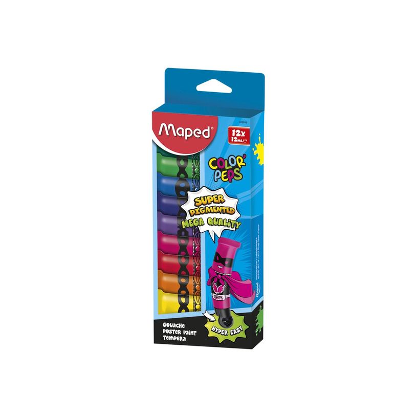 3154148105107-Maped Color'Peps Super Pigmented - 12 Tubes de gouache - couleurs assorties - boîte carton-P_79420788_1-6