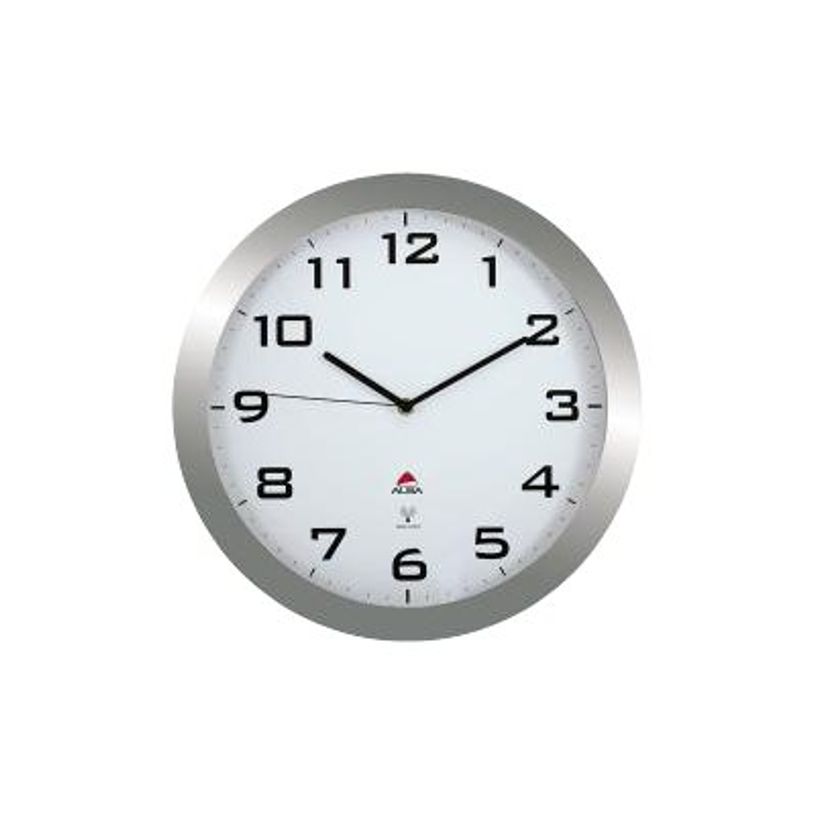 3129710014071-HORISSIMO - Horloge murale Quartz - ALBA - 38 cm - Blanc et Gris métal -P_79420814_1-0