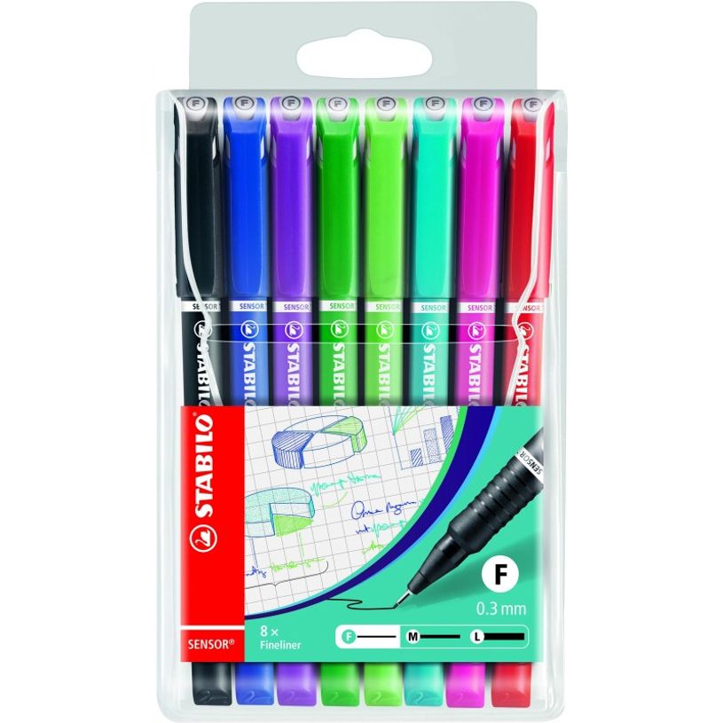 4006381491945-STABILO SENSOR F - 8 feutre d'écriture - pointe fine - couleurs assorties-P_79421643_1-0