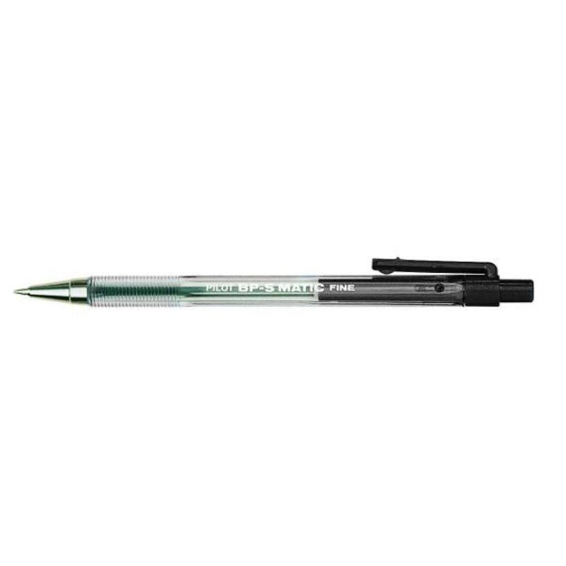 4902505106446-Pilot BP-S Matic - 12 Stylos à bille - noir - rétractable - 0.7 mm-P_79421947_1-0