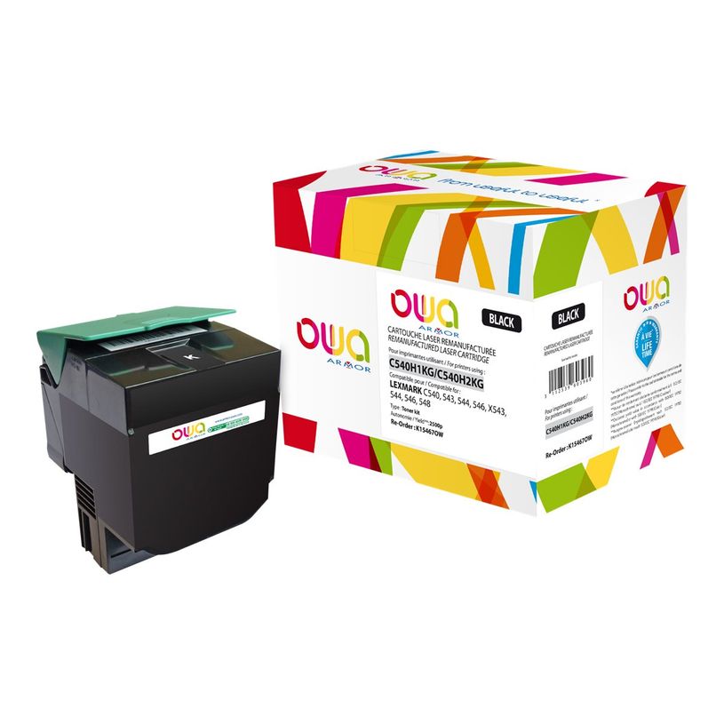 3112539603960-Cartouche laser compatible Lexmark C540H - noir - Owa K15467OW-P_79423638_1-0