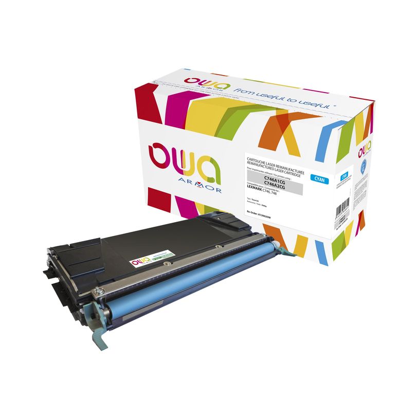 3112539626815-Cartouche laser compatible Lexmark C746A1CG - cyan - Owa K15902OW-P_79423689_1-0