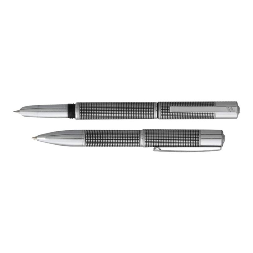 3219911760058-Daniel Hechter Exclusif - Parure stylo à bille et sylo plume - percé noir-P_79424580_1-0