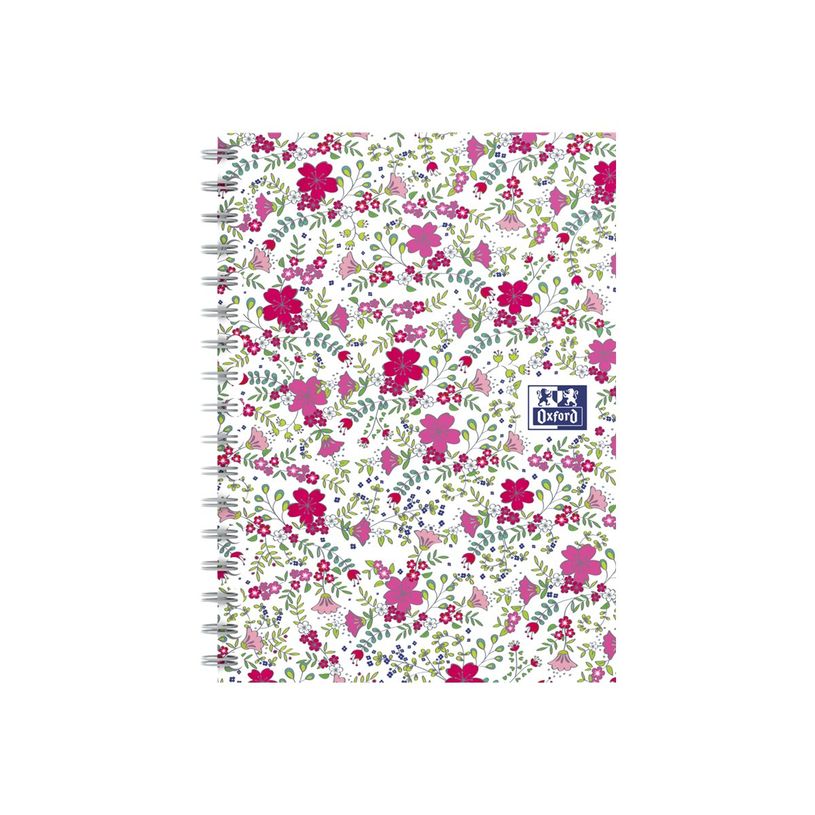 3020120113319-Oxford Floral - Carnet de notes à spirale - A5 - 120 pages - petits carreaux-P_79424841_3-1