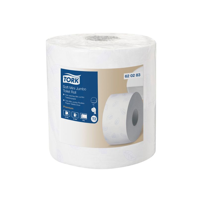 7310791272559-Tork Premium Mini Jumbo Soft T2 - Papier toilette rouleau de 850 feuilles-P_79425365_1-0