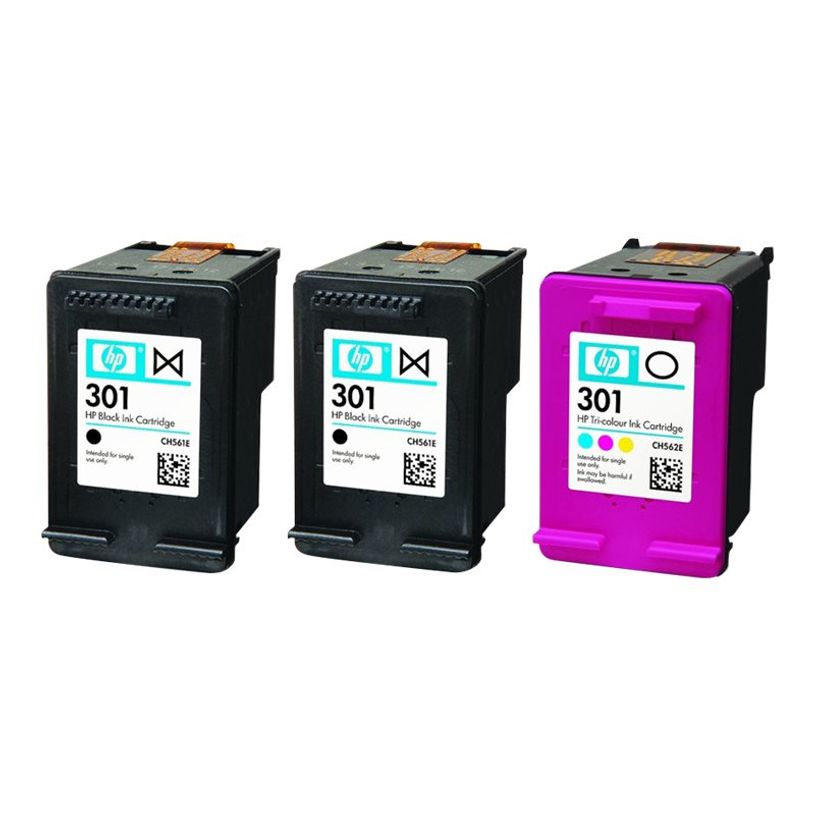888182034569-HP 301 - pack de 3 - noir x2 et 3 couleurs - cartouche d'encre originale (E5Y87EE)-P_79425582_3-0