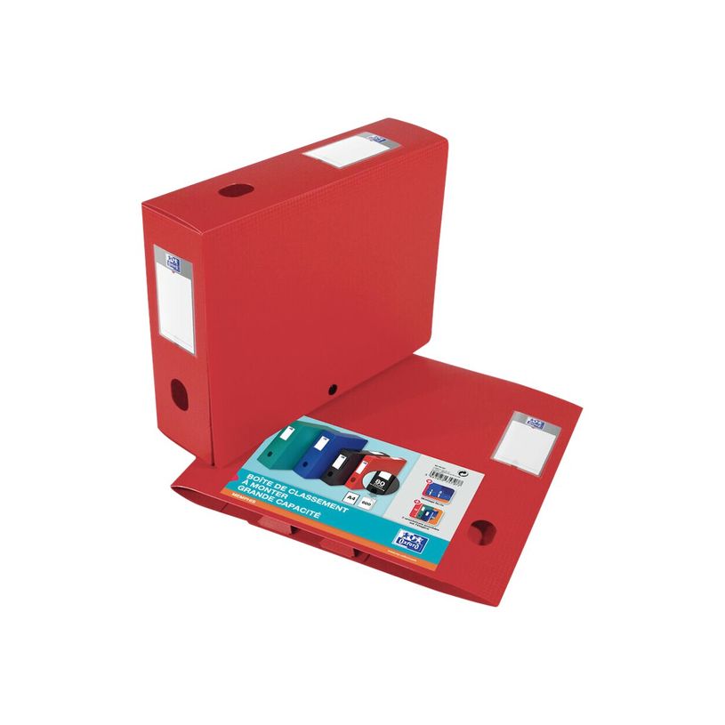 3045050357077-Oxford Memphis - Boîte de classement plastique - dos 80 mm - rouge-P_79425820_1-0