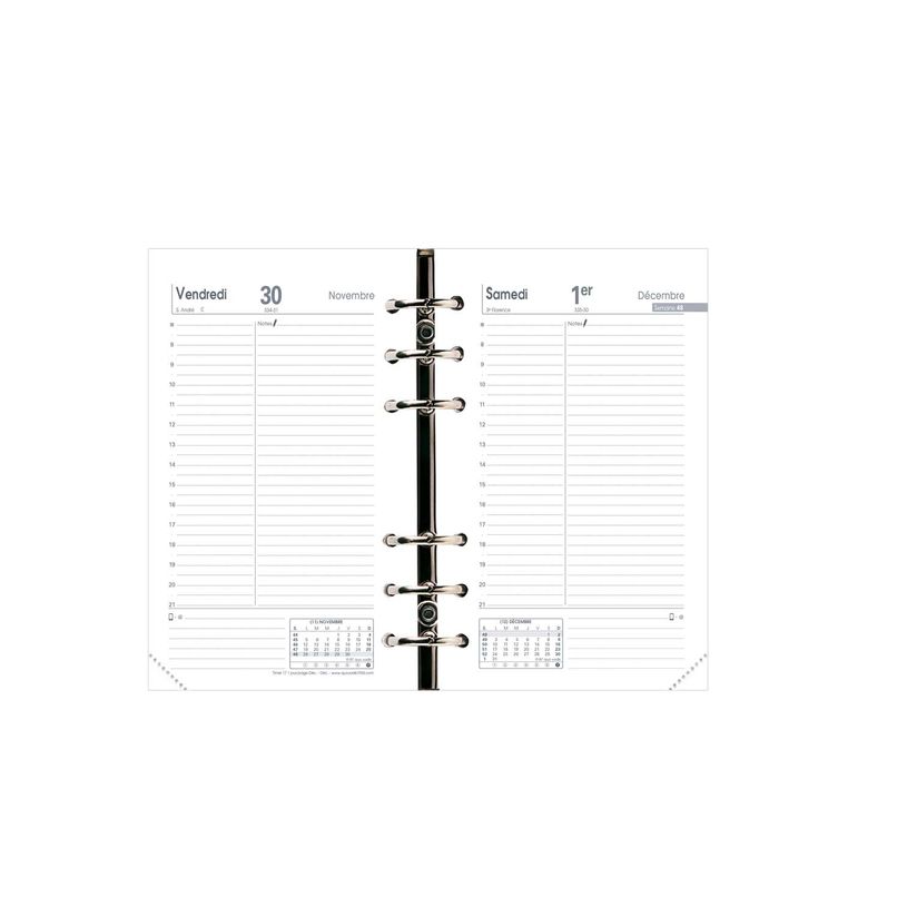 3371010134380-Recharge pour organiseur Timer 17 Pocket-S - 1 jour par page - 10 x 17 cm - Quo Vadis--0