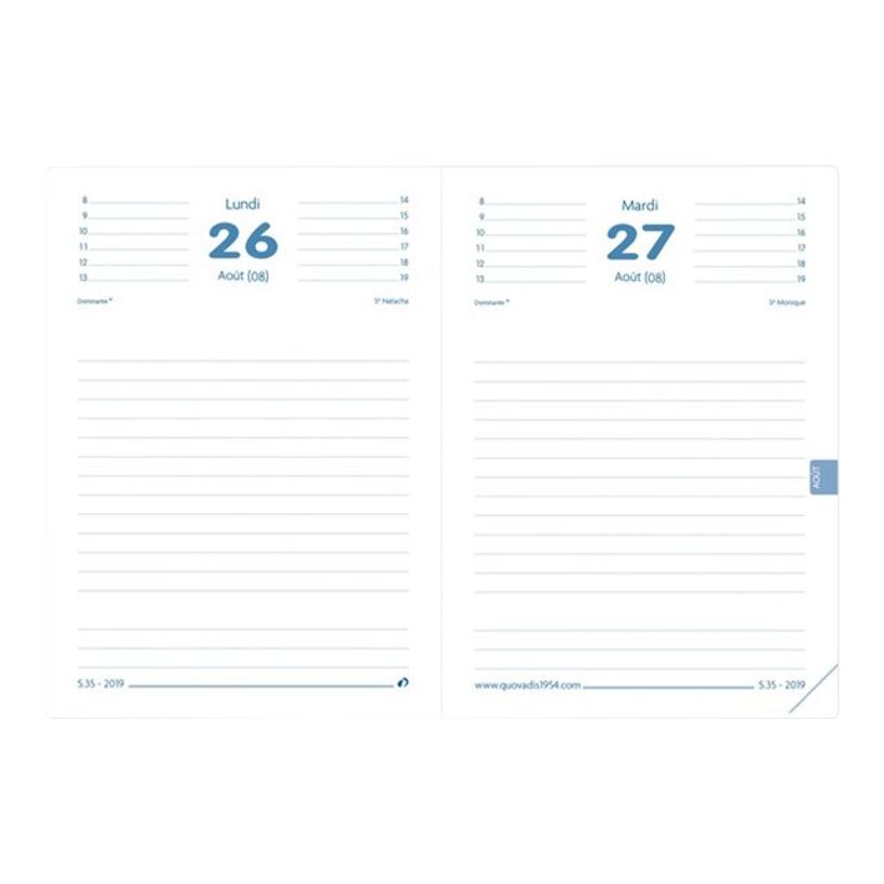 3371010411719-Agenda Club - 1 jour par page - 12 x 17 cm - 12 x 17 cm - bleu roi - Quo Vadis-P_79426102_1-1