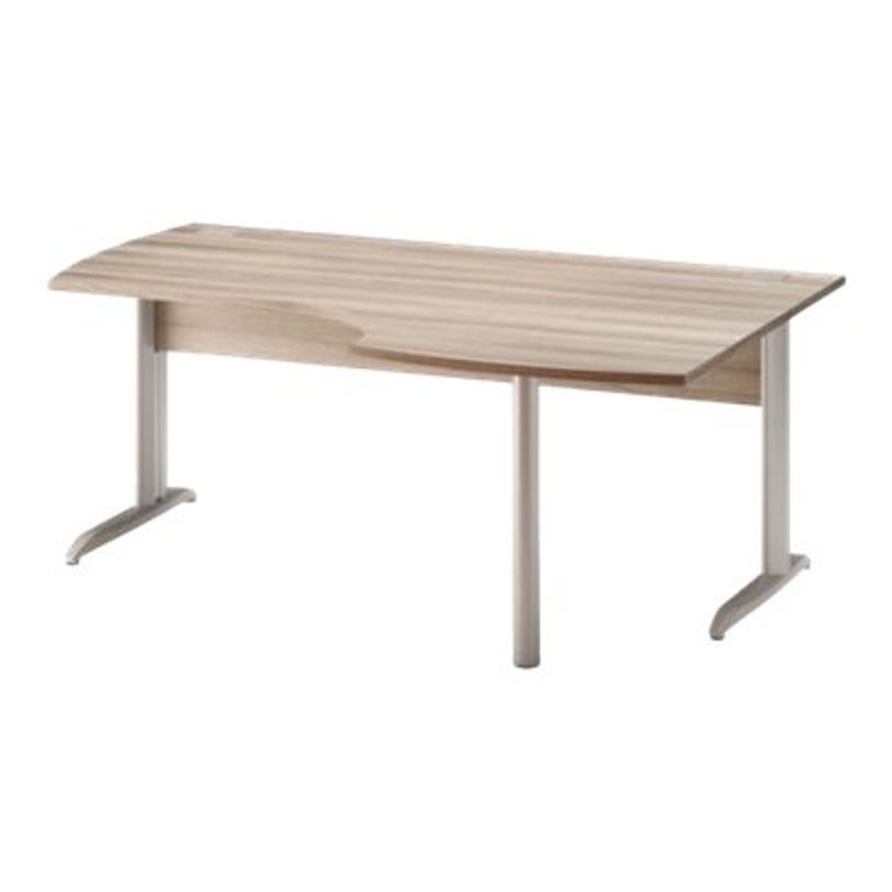 3483600784278-Bureau compact à droite JAZZ+ - 180 cm - Pieds métal - Chêne gris-P_79426228_1-0