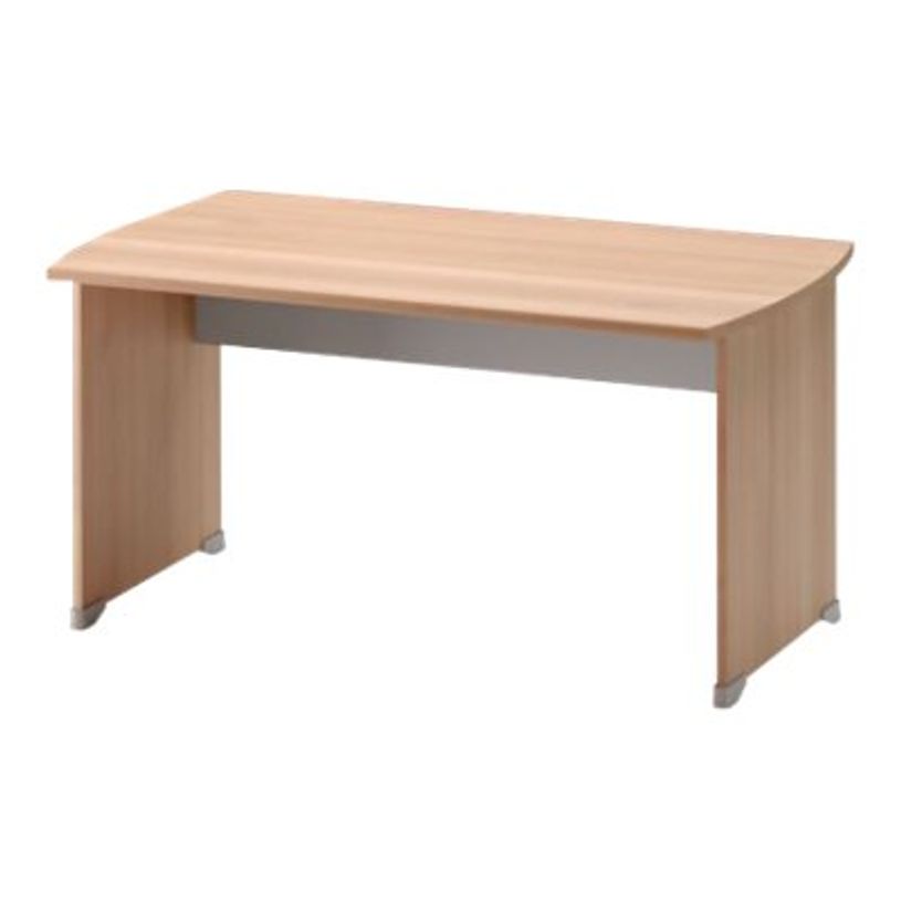 3483600784360-Bureau JAZZ+ - 140 cm - Pieds panneaux - Hêtre-P_79426237_1-0