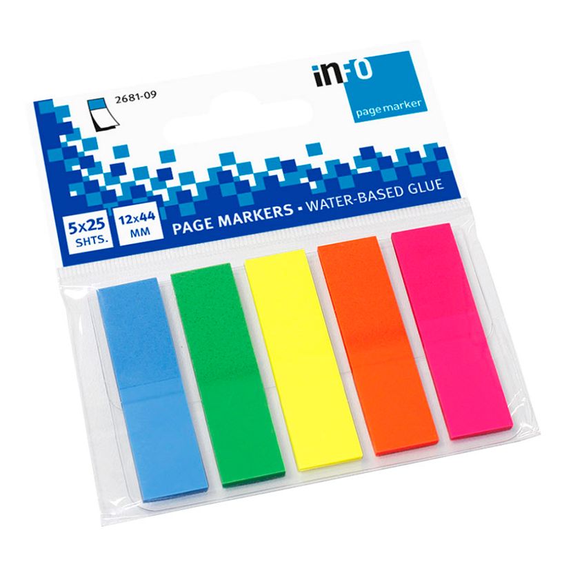 4011169589257-Global Notes - Pack de 5 Marque-pages 12 x 44 mm (Index) - couleurs assorties-P_79428145_1-0
