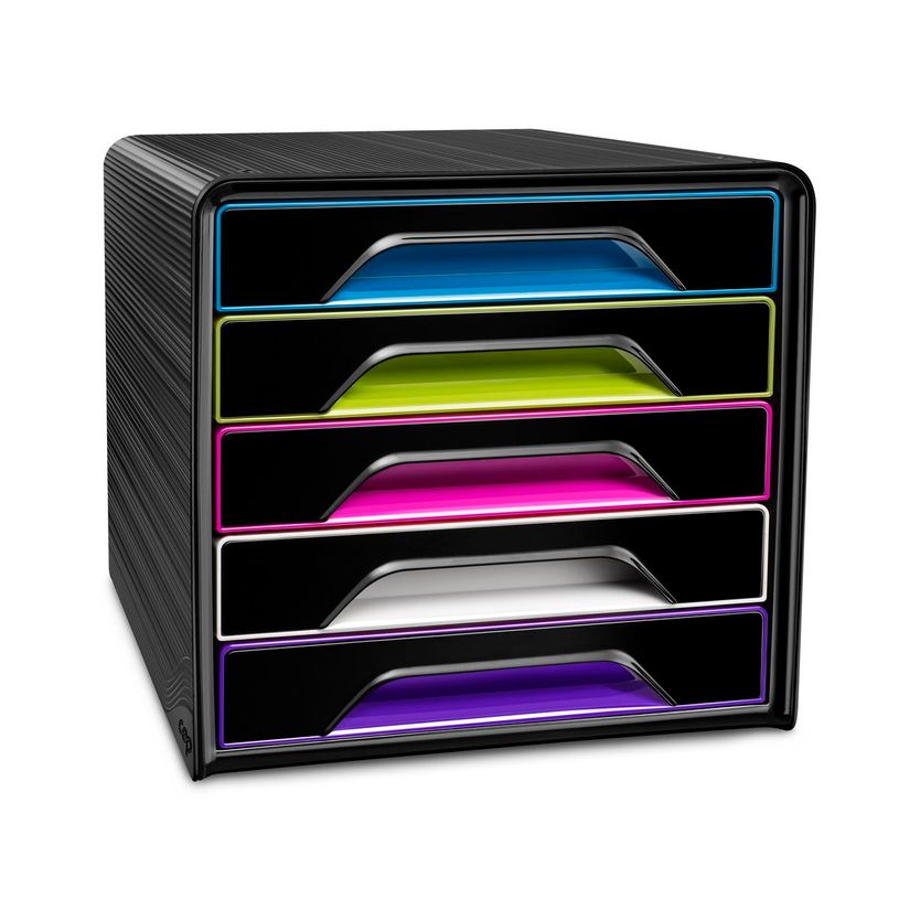 3462159010632-CEP Gloss - Module de classement 5 tiroirs - noir/multicolore subtil-P_79428609_1-0