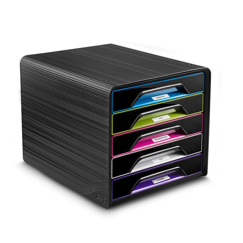 3462159010632-CEP Gloss - Module de classement 5 tiroirs - noir/multicolore subtil-P_79428609_2-1