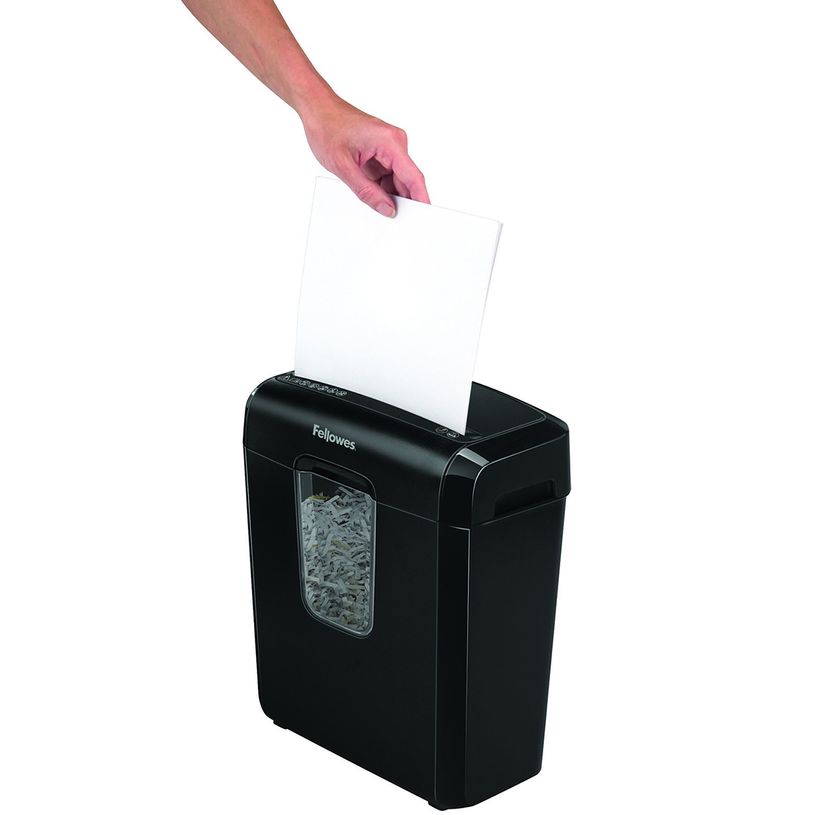 0043859724598-Fellowes Powershred 6C - destructeur de documents coupe croisée  - 6 feuilles - Corbeille 11 litres-P_79428903_6-3
