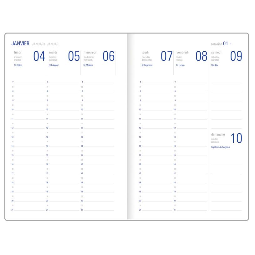 3664447036762-Agenda Odessa - 1 semaine sur 2 pages - 10 x 15 cm - disponible dans différentes couleurs -P_79429177_7-6