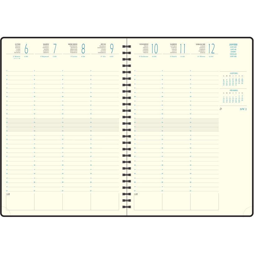 3660942060967-Agenda spiralé Swan Eurotime 29W - 1 semaine sur 2 pages - 21 x 29,7 cm - disponible dans diff-P_79429361_6-4