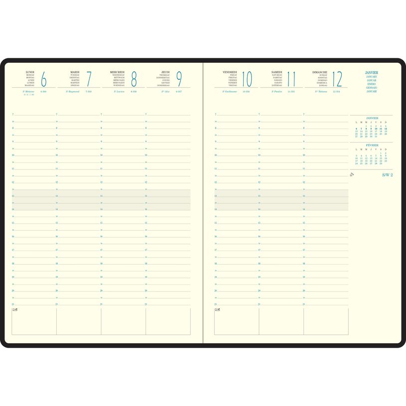 3660942061018-Agenda Volga Eurotime 29 - 1 semaine sur 2 pages - 21 x 29,7 cm - disponible dans différen-P_79429364_7-5