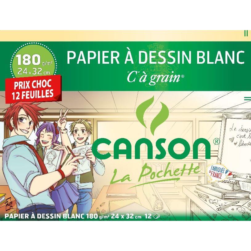 3148950135346-Canson C à grain format spécial - Pochette papier à dessin - 12 feuilles - 24 x 32 cm - -P_79429391_1-0