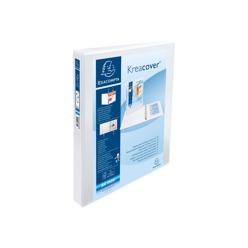 3130630519423-Exacompta Kreacover - Classeur à anneaux personnalisable - Dos 30 mm - A4 Maxi - pour 200 feuilles - bla-P_79430101_2-1