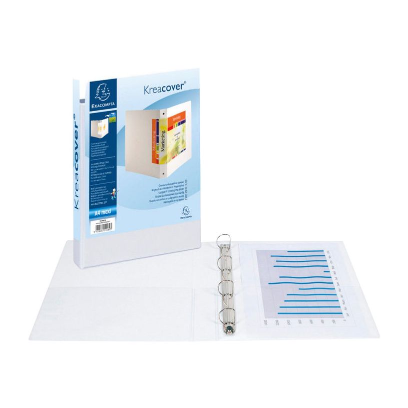3130630519423-Exacompta Kreacover - Classeur à anneaux personnalisable - Dos 30 mm - A4 Maxi - pour 200 feuilles - bla-P_79430101_3-2