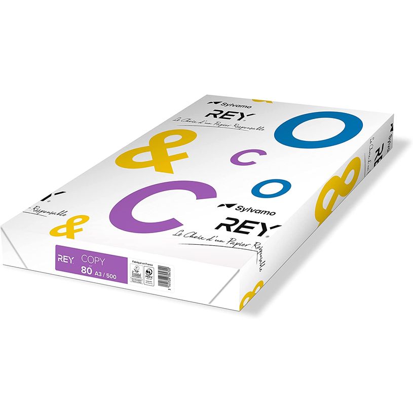 3141728704720-Rey Copy - Papier blanc - A3 (297 x 420 mm) - 80 g/m² - Ramette de 500 feuilles-P_79430237_1-0