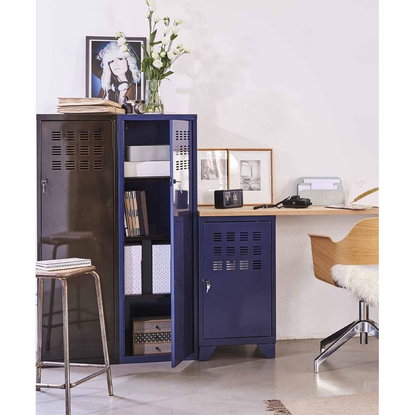 3219090958321-Casier de bureau avec pieds - 74 x 40 x 40 cm - bleu nuit nacré-P_79430381_4-3