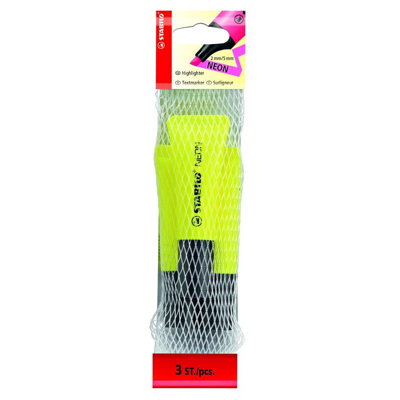 4006381401210-STABILO NEON - Filet 3 surligneurs - jaune-P_79430966_1-0