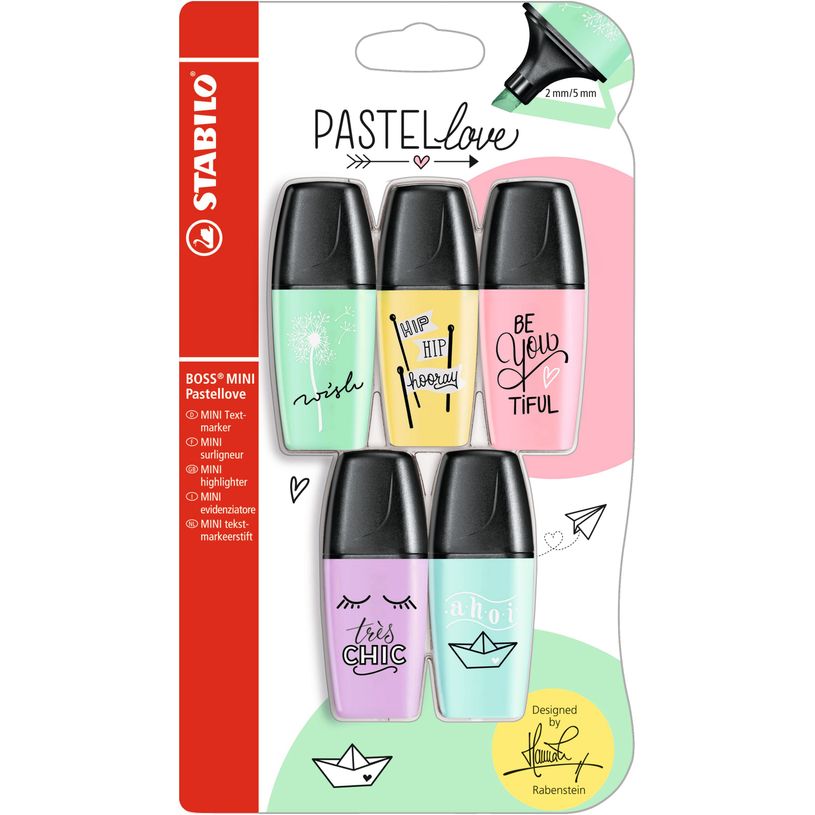 4006381514514-STABILO BOSS MINI Pastellove - Pack de 5 surligneurs pastel - couleurs assorties-P_79431236_1-0