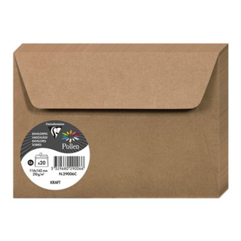 3329680290066-Pollen - 20 Enveloppes - 114 x 162 mm - 135 g/m² - kraft-P_79431451_2-0
