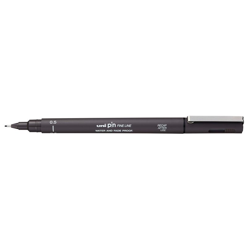 4902778230787-UNI PIN - Feutre fin - pointe calibrée - 0,5 mm - gris foncé-P_79431848_1-0