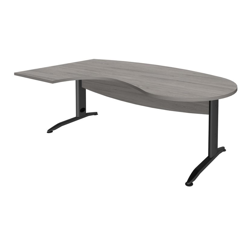 3253310161382-Bureau compact manager retour à gauche IDRA - 200 cm - Pied anthracite - Chêne gris (Pieds de renfort obligato-P_79432154_1-0