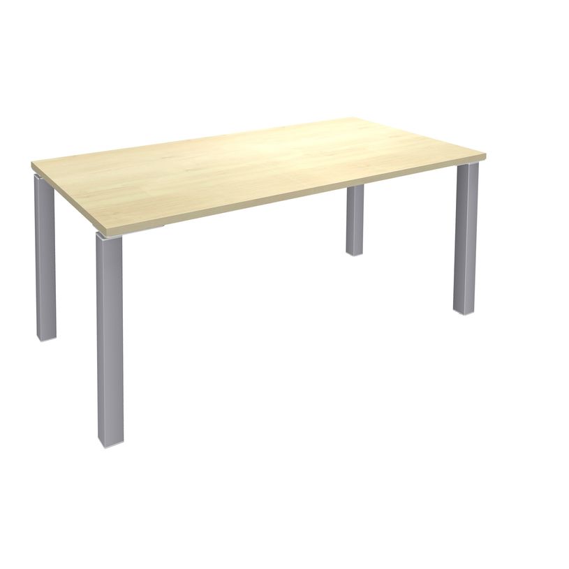3253310163652-Bureau droit EXPRIM - L120 cm - Plateau imitation Erable - Pieds alu-P_79432247_1-0