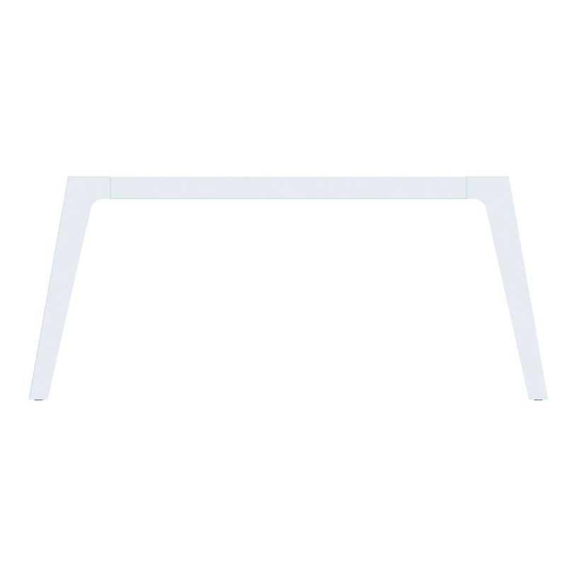 3253310163010-Bureau double STEELY - L140 cm - Double face Suivant - Pieds blanc - plateau imitation Hêt-P_79432582_2-1