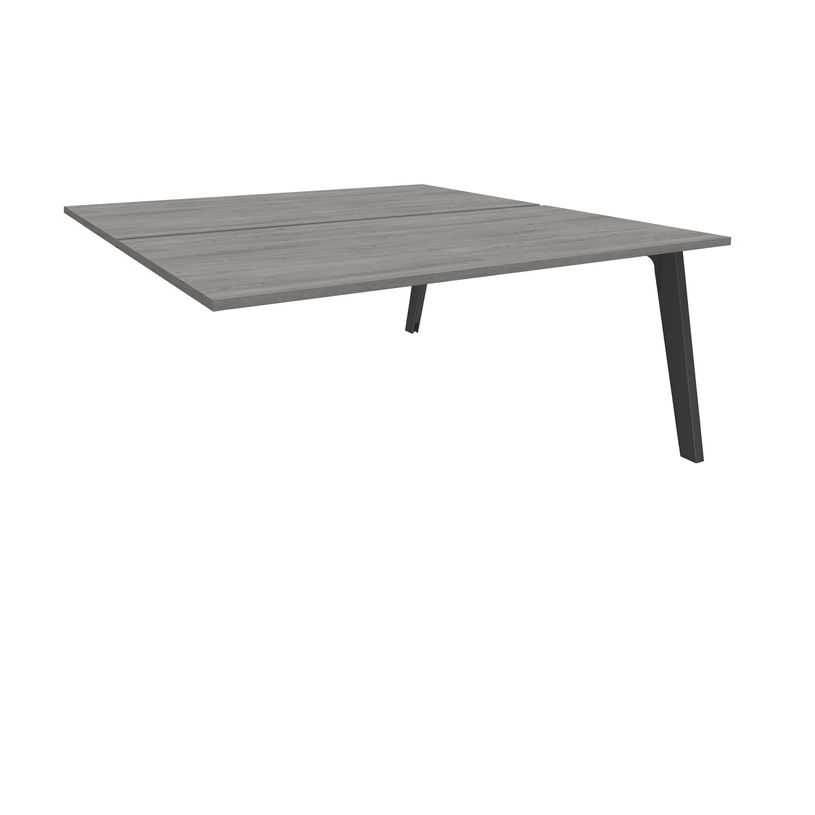 3253310163102-Bureau double STEELY - L140 cm - Double face Suivant - Pieds carbone - plateau imitation Ch-P_79432591_1-0