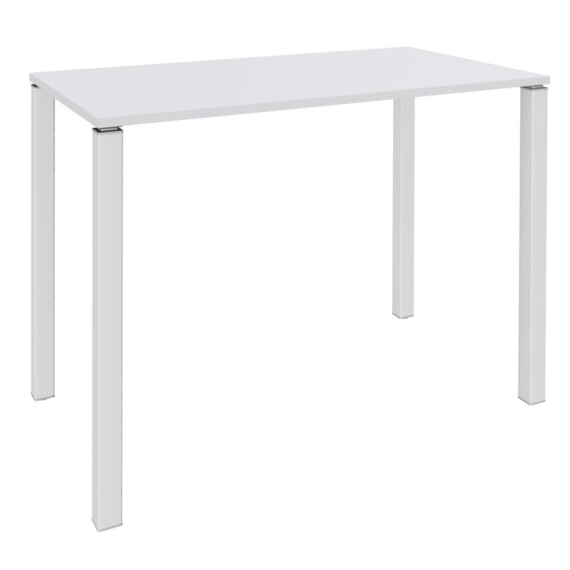 3253310158832-Table Lounge 4 pieds - L120xH105xP80 cm - Pied blanc - plateau blanc perle-P_79432770_1-0