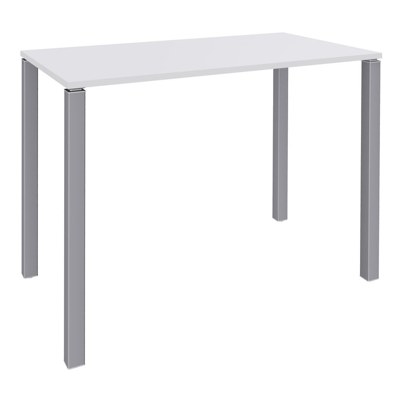 3253310166035-Table Lounge - L140xH105xP60 cm - 4 Pieds alu - plateau blanc perle-P_79432797_1-0