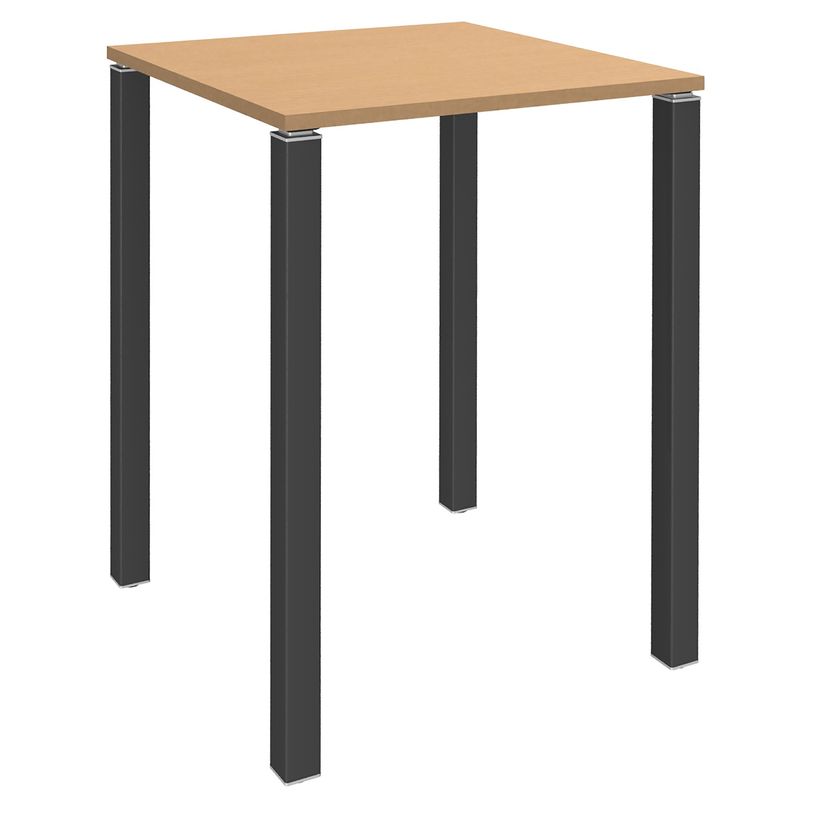 3253310166301-Table Lounge 4 pieds - L80xH105xP80 cm - Pied carbone - plateau imitation hêtre-P_79432824_1-0