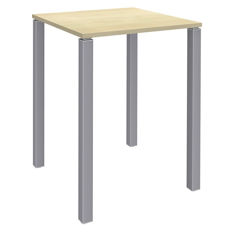3253310166325-Table Lounge 4 pieds - L80xH105xP80 cm - Pied alu - plateau imitation érable-P_79432826_1-0