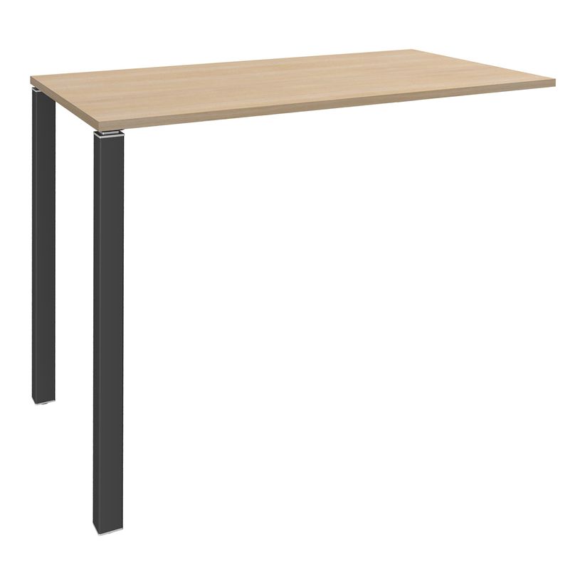 3253310166851-Table Lounge 2 Pieds - L140xH105xP80 cm - Pieds carbonne - plateau imitation chêne clair-P_79432879_1-0